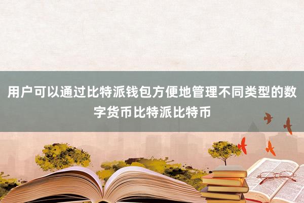 用户可以通过比特派钱包方便地管理不同类型的数字货币比特派比特币