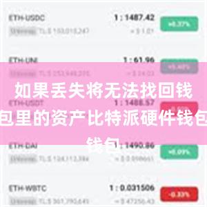 如果丢失将无法找回钱包里的资产比特派硬件钱包