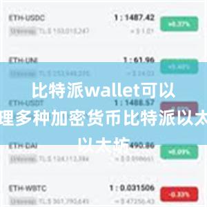 比特派wallet可以管理多种加密货币比特派以太坊