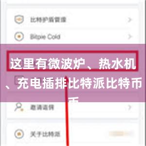 这里有微波炉、热水机、充电插排比特派比特币